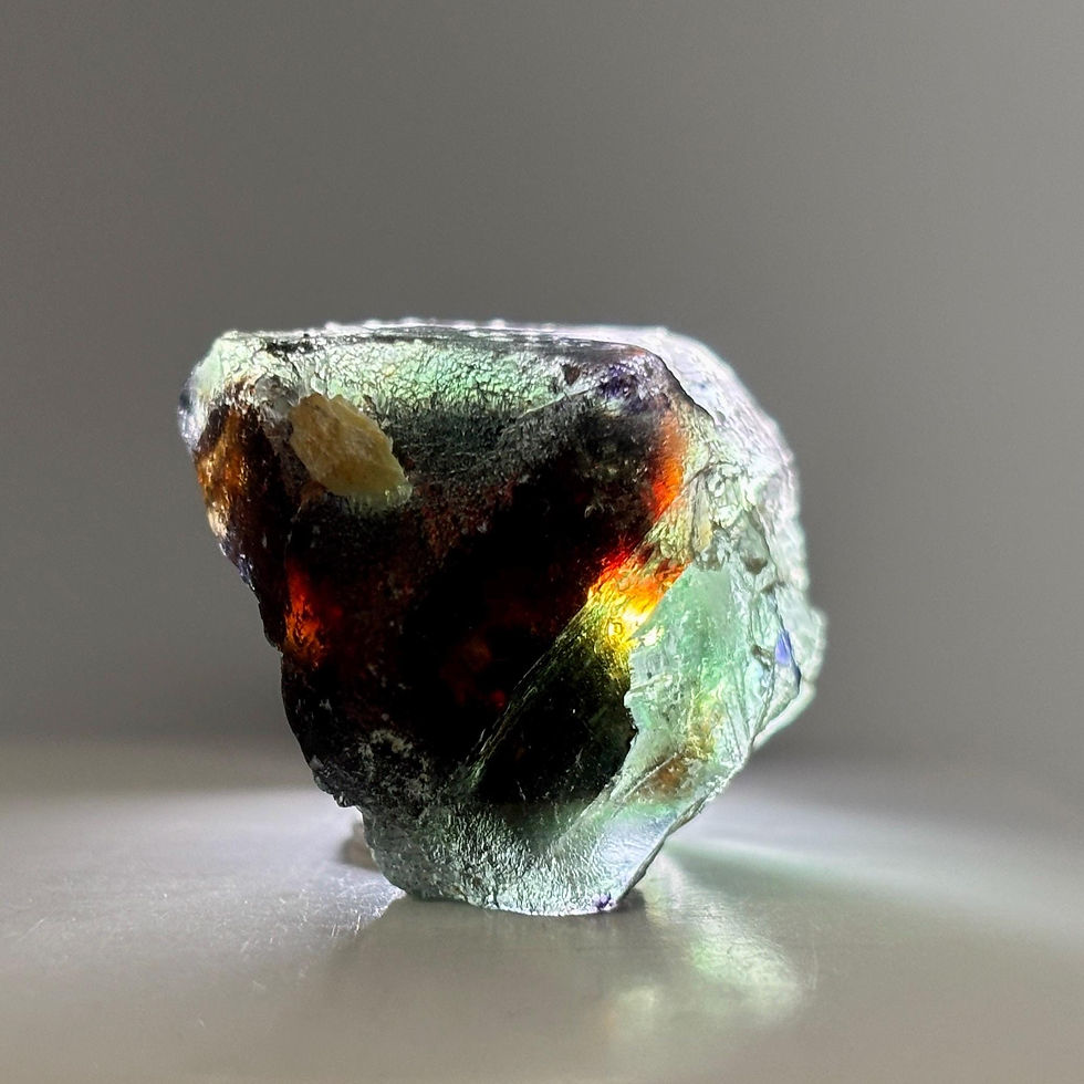 Thumbnail: Red Alien Eye Fluorite Crystal, Erongo Mountains Namibia, 15g