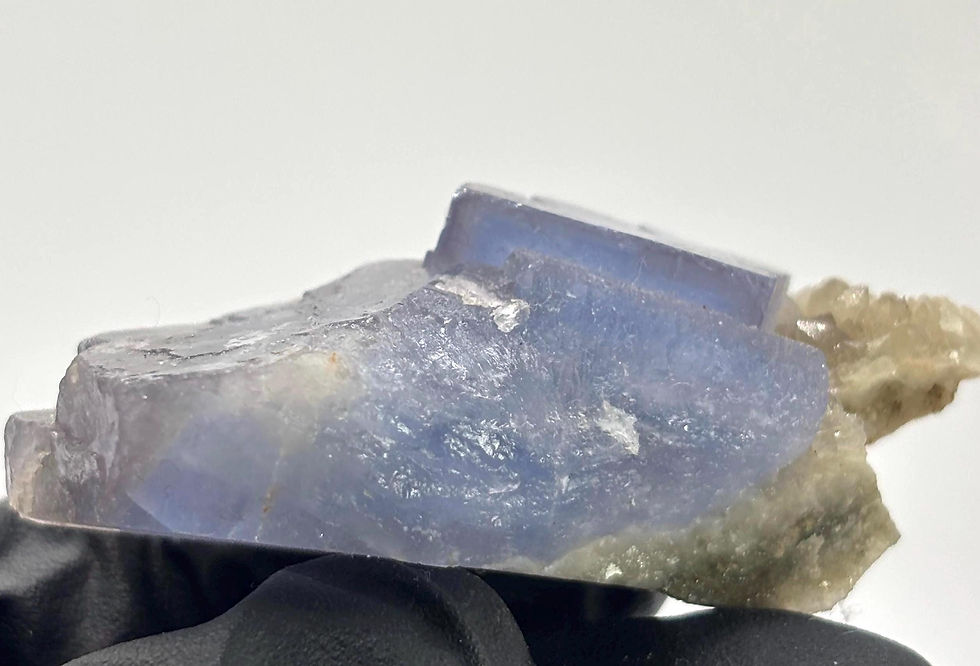 Thumbnail: Blue Stepped Fluorite Crystal, Yaogangxian Mineral Specimen, 61g
