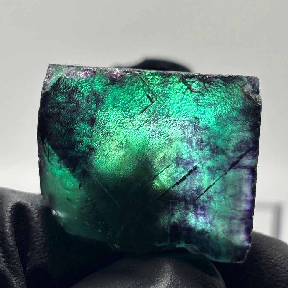 Thumbnail: Tie-Dye Pocket Fluorite, Natural Green & Purple Fluorite Crystal from Namibia