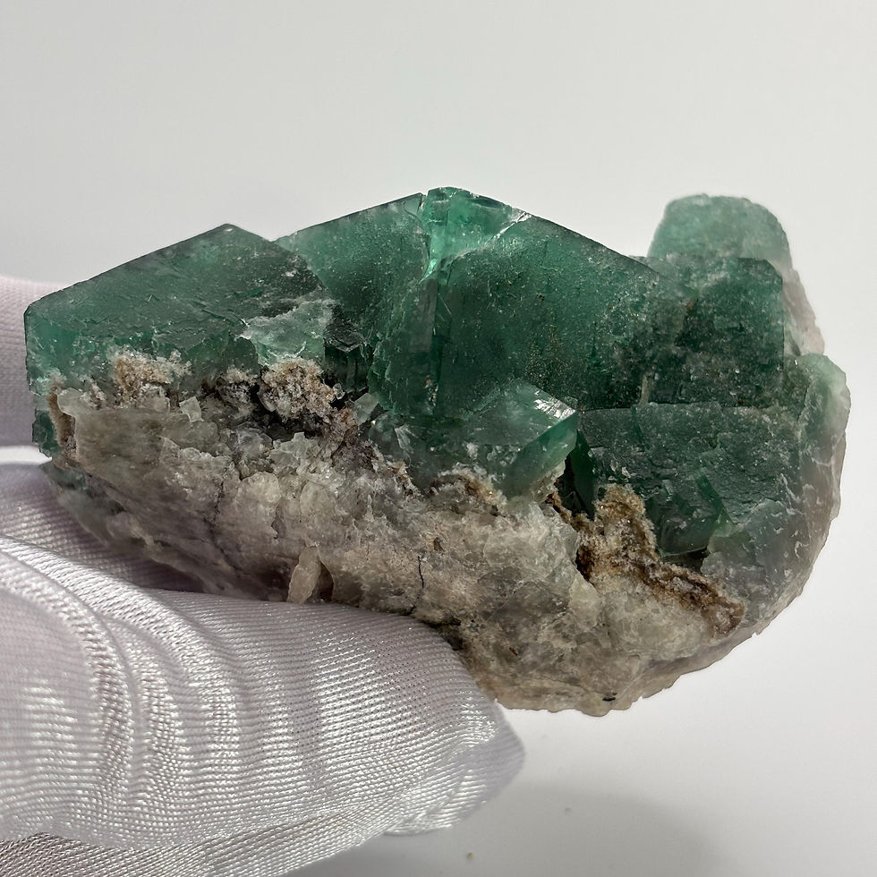 Thumbnail: UV Reactive Fluorite Crystal from The Rogerley Mine, 343g