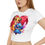 Thumbnail: Cute Lion & Stitch Heart Women's Baby Tee for Disney Lovers