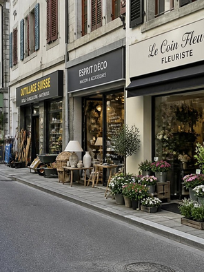 Une rue commerçante