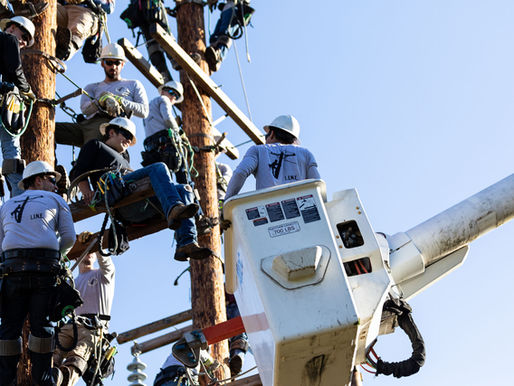 Electrical lineworker students training at L.I.N.E. in Kingston, New York
