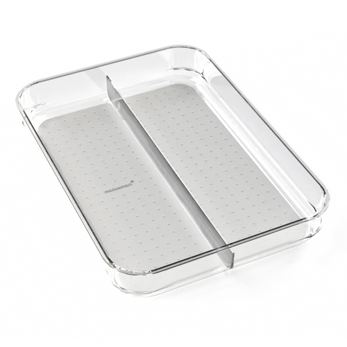 Clear 2 Compartment Utensil Tray madesmart