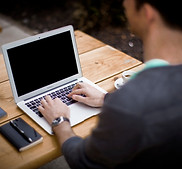 Typing on Laptop