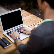 Typing on Laptop