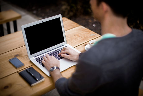 Typing on Laptop