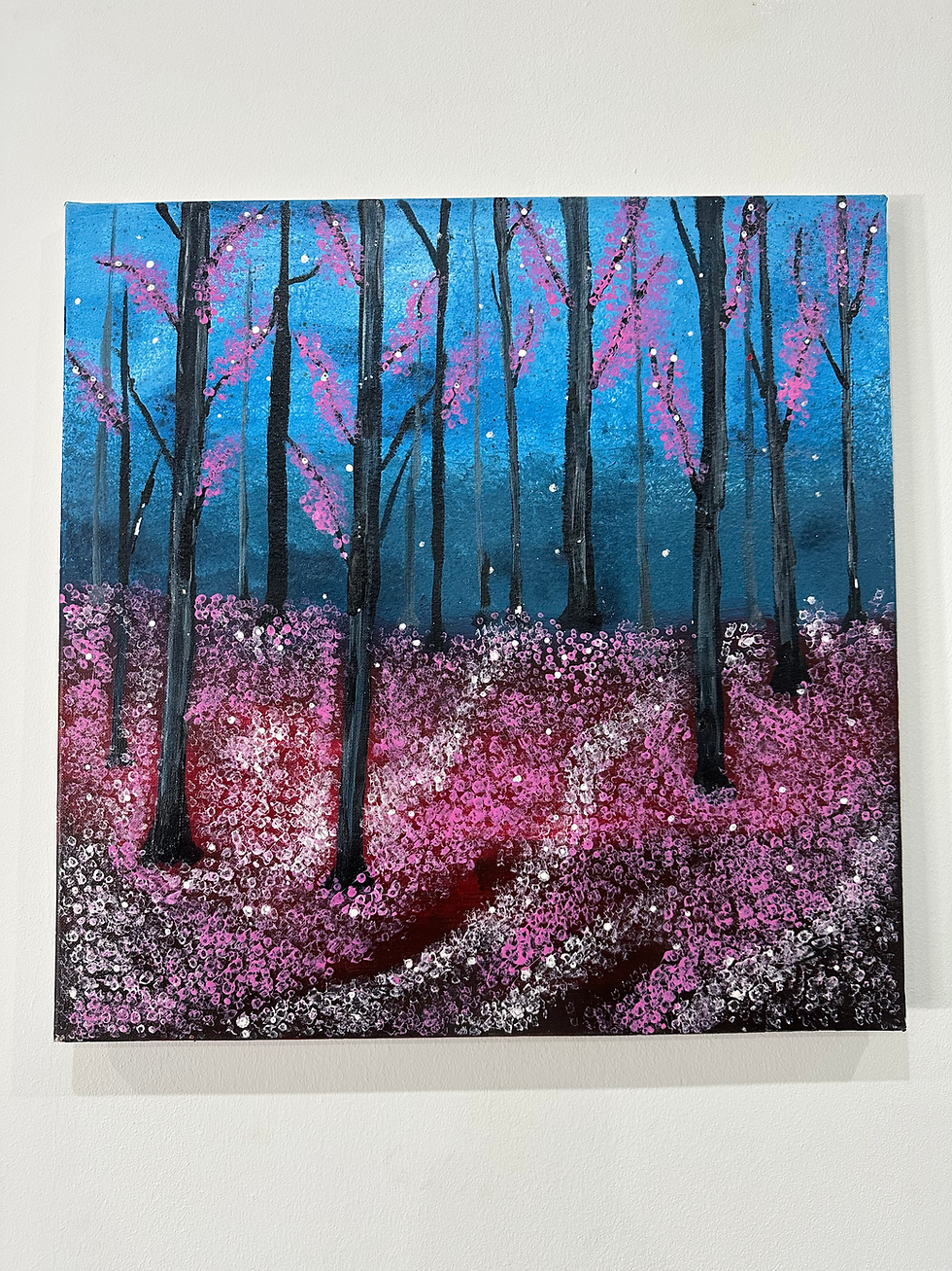 Cuadro Bosque de Sakura Paisajes Acrilicos