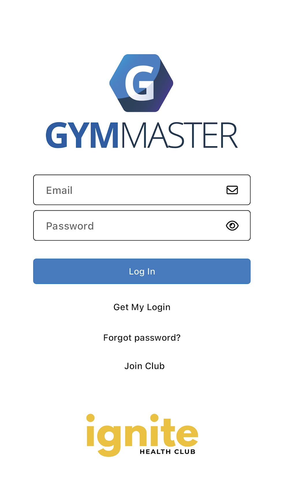 Gym Master Member App Homepage
