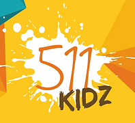 511 Kidz logo: vibrant, playful design