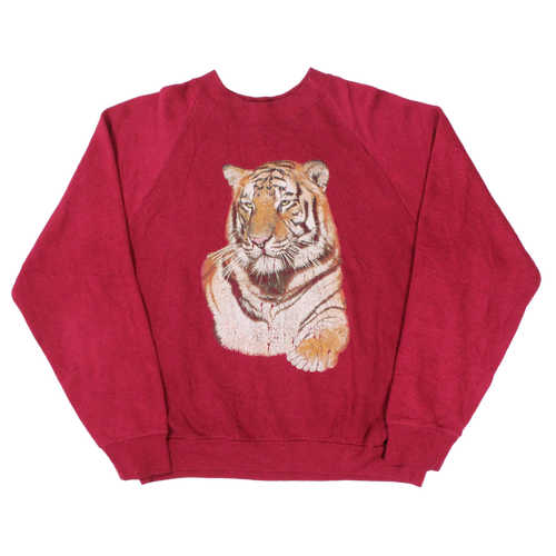 TIGER PRINT SWEATSHIRT M Willy Vintage
