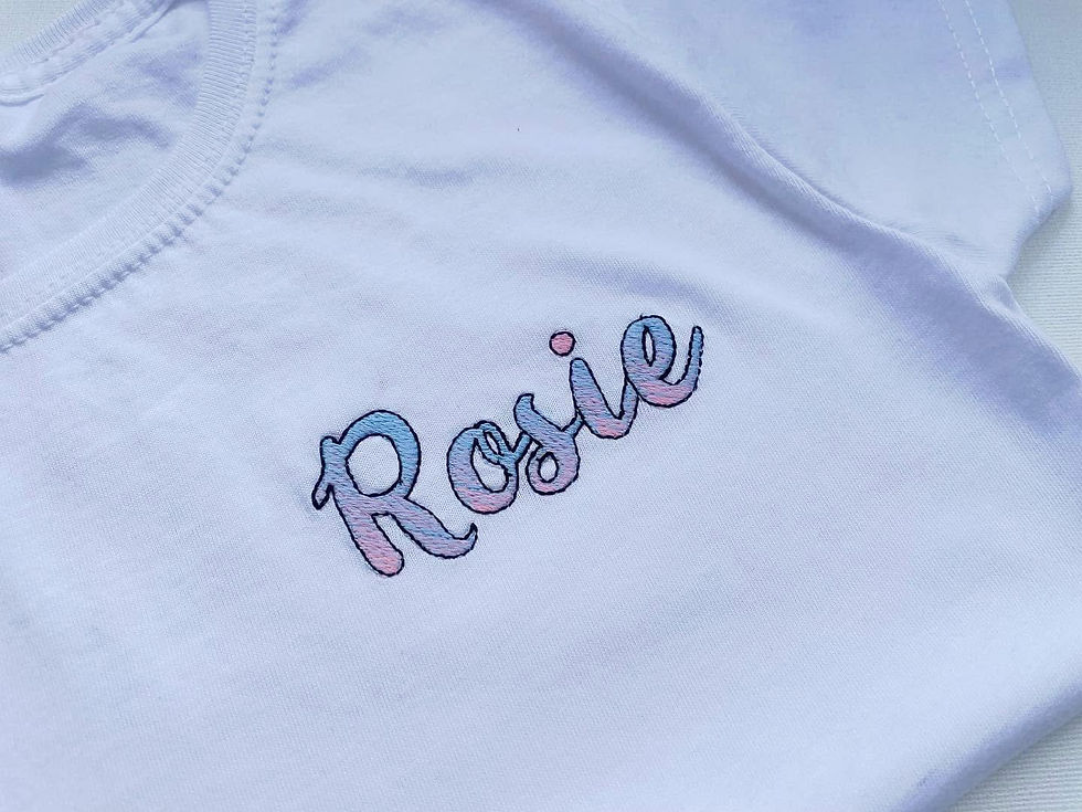 Ombré Embroidered Name T-Shirt