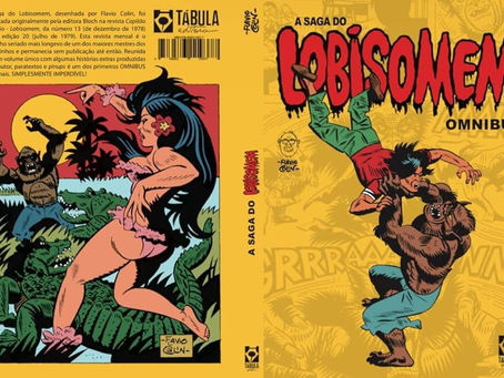 Capa e contra capa da publicação O Lobisomem, de Flávio Colin