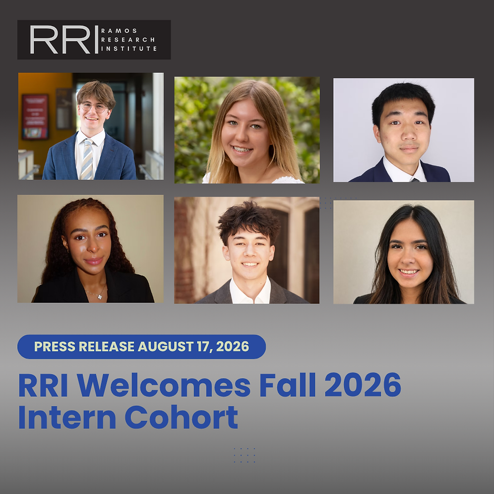 Ramos Research Institute Introduces Fall 2026 Intern Cohorts and Research Agenda