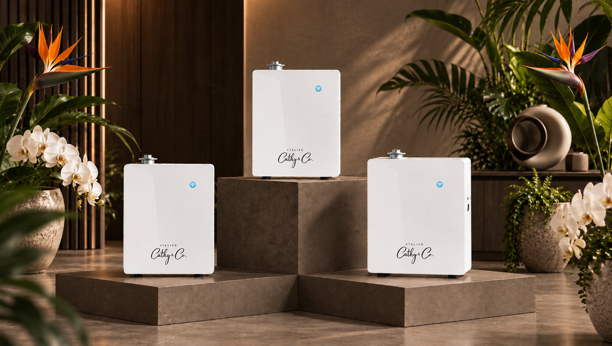 The Bloom Series Installation Types: Table Top | Wall Mount | HVAC Diffuser