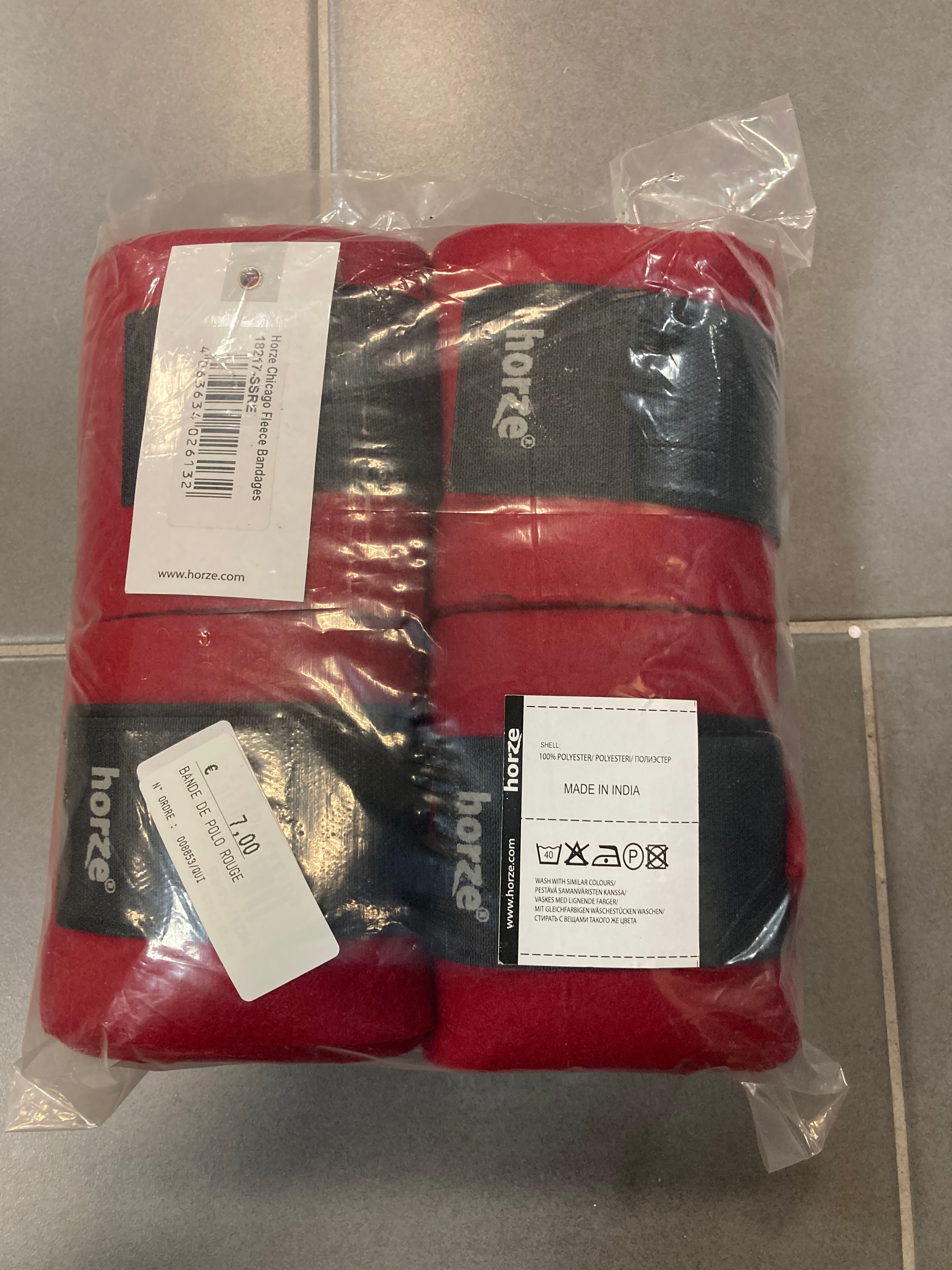 8853 bande de polo rouge