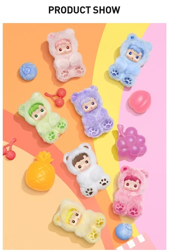 POPMART HACIPUPU Gummy Bear Plush Keychain Series Blind Box