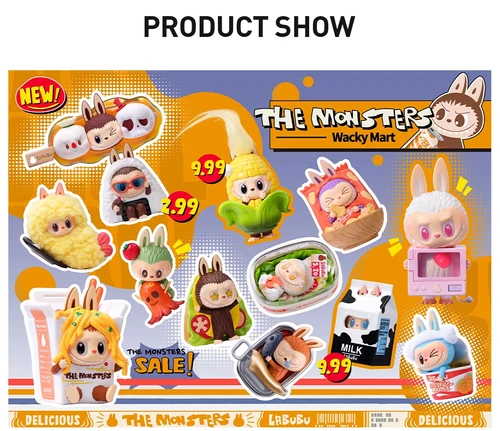 POP MART LABUBU Wacky Mart フィギュアセット THE MONSTERS Wacky Mart Series Figures Pop mart labubu