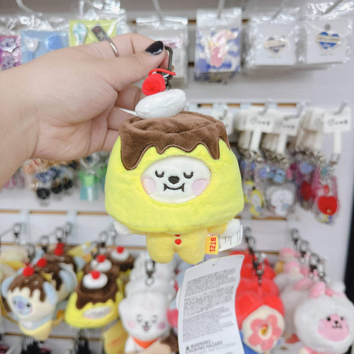BT21 dessert series plush keychain - variasi street food
