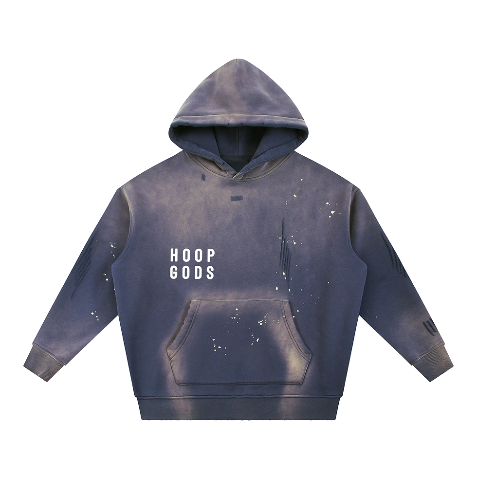 Thumbnail: Vintage Washed Frayed Fleece Hoodie