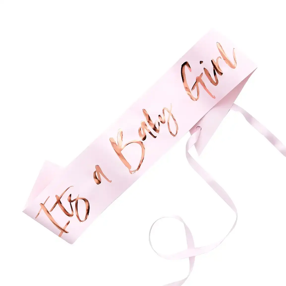 Pink It's a Baby Girl Sash Gender Reveal Baby Shower Party Decoration