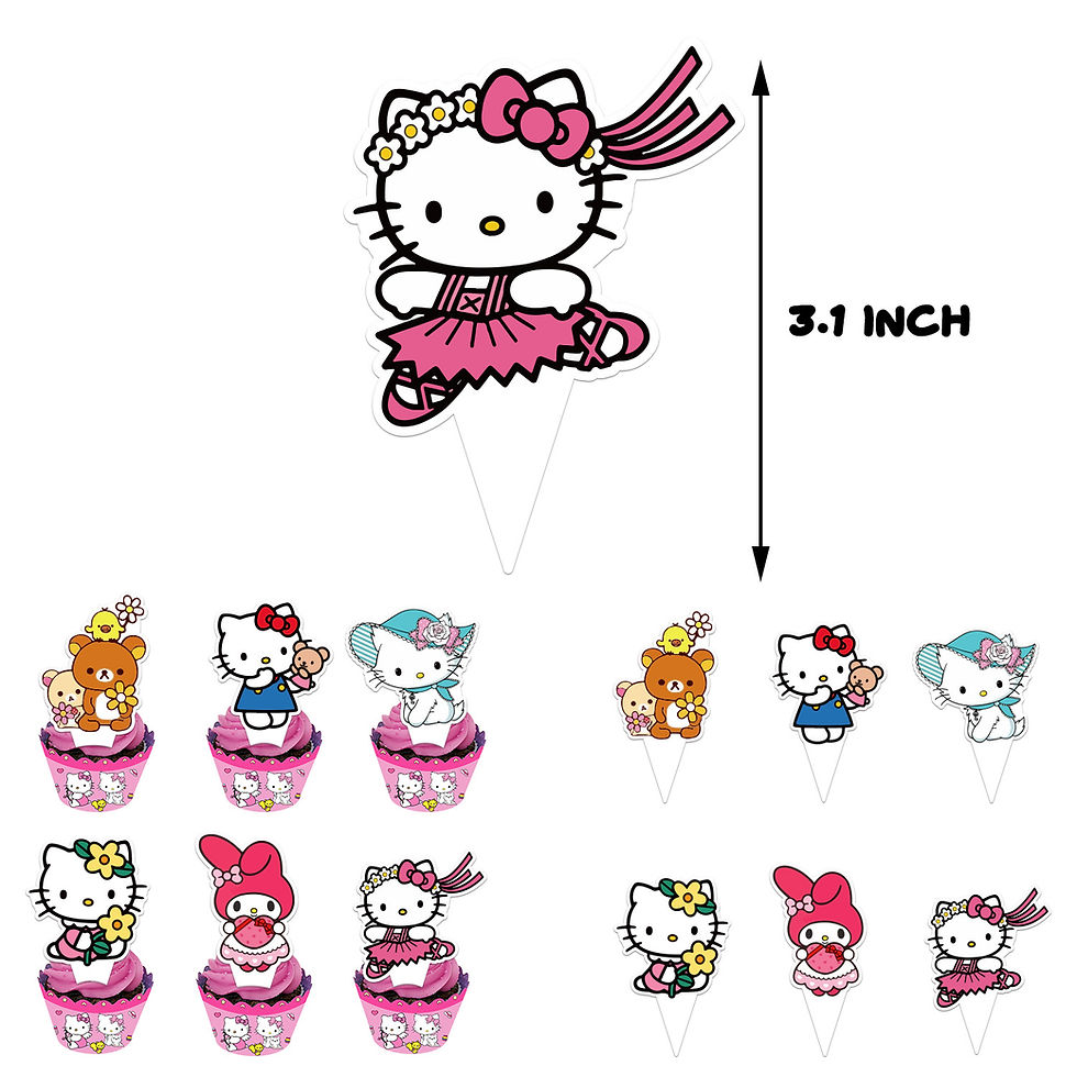 Thumbnail: Sanrio Hello Kitty My Melody Kuromi Happy Birthday Kid Party Balloon Set