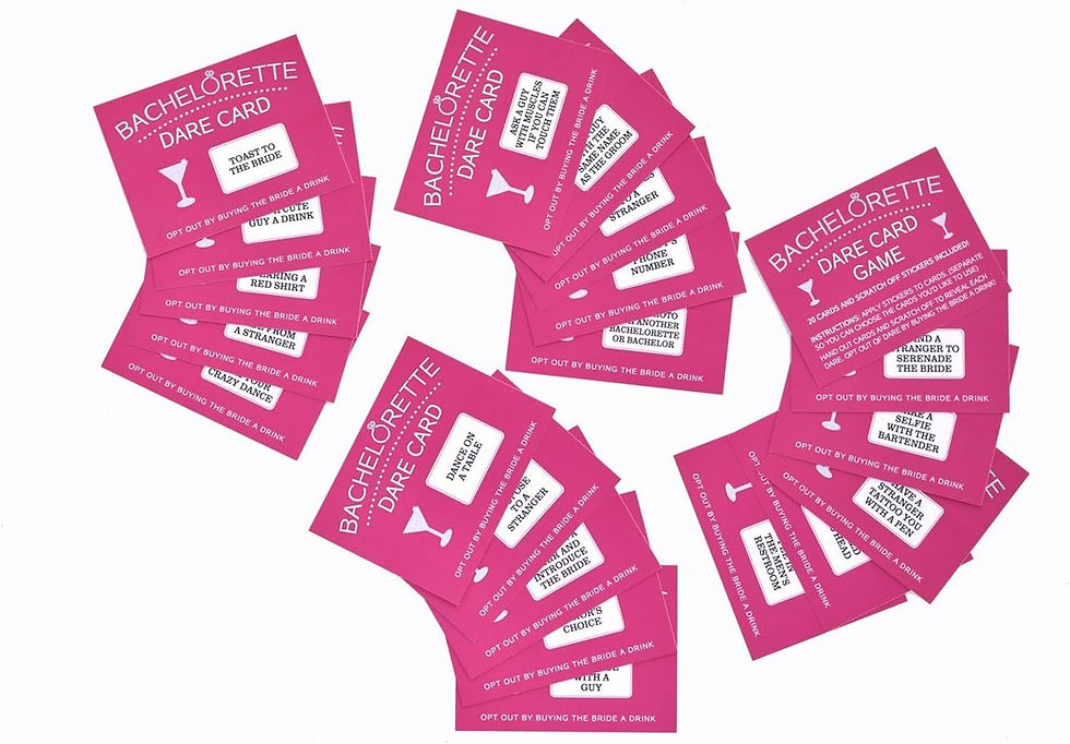 Thumbnail: Hot Pink Scratch-off Bachelorette Hens Party Decorations Wedding Game Card