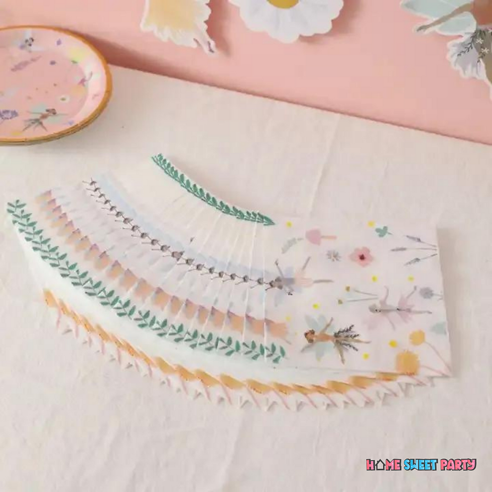Thumbnail: Fairy Tale Rose Gold Flower Cutlery Party Set