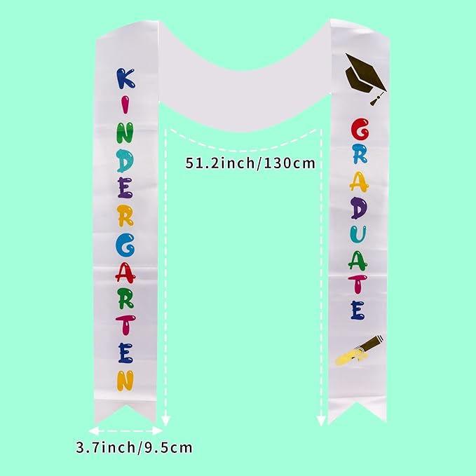 Thumbnail: Kindergarten Graduation Sash Preschool Graduation Sash Congratulations Grad