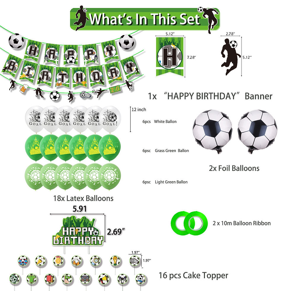 Thumbnail: Football Soccer Ball Sport Birthday Balloon Party Decoration