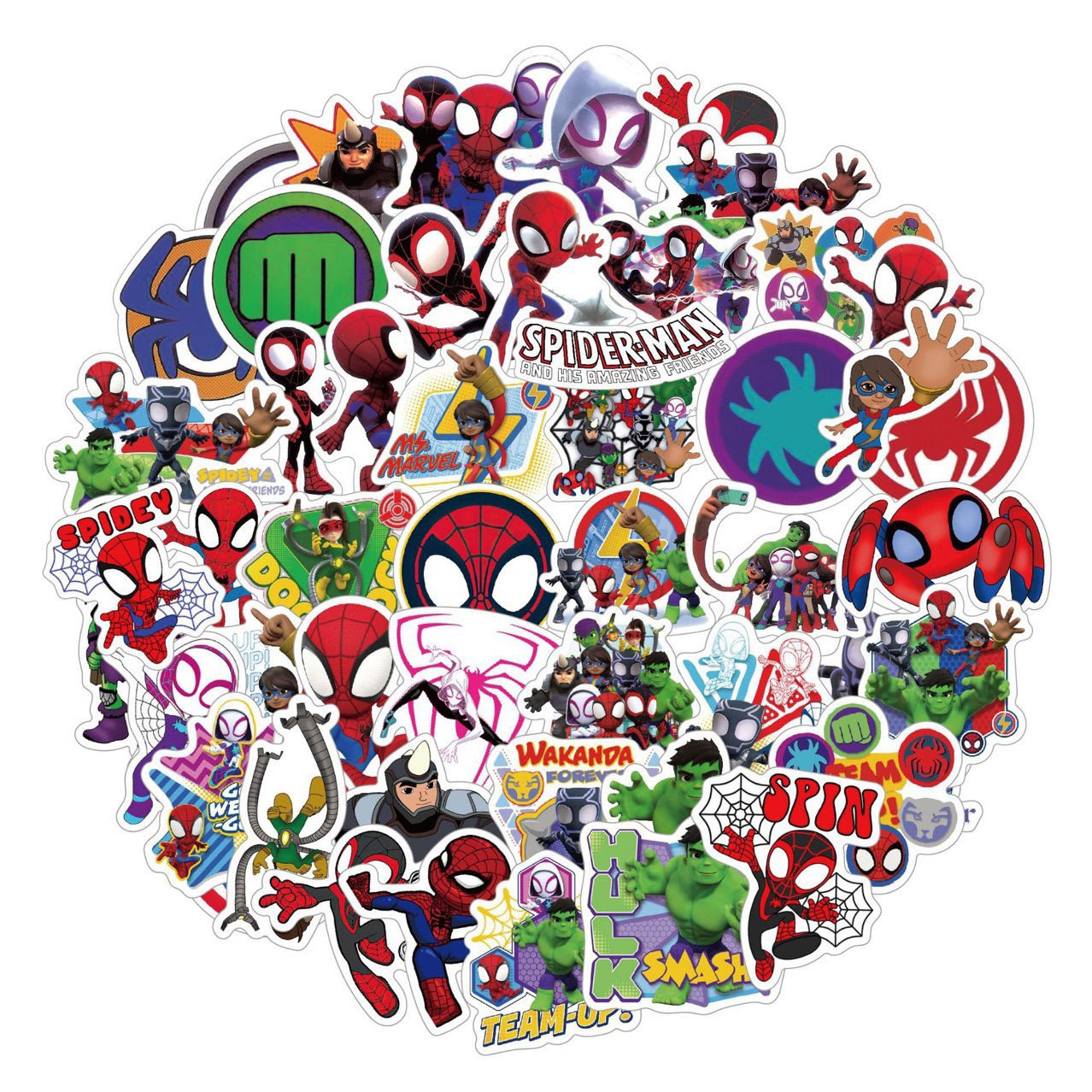 50pcs Spiderman Spidey Stickers Birthday Party Favor Loot Bag Gift