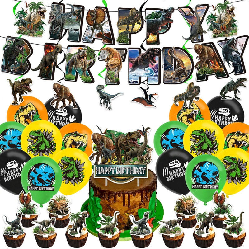 Jurassic Rebirth Dinosaur Birthday Decoration Set