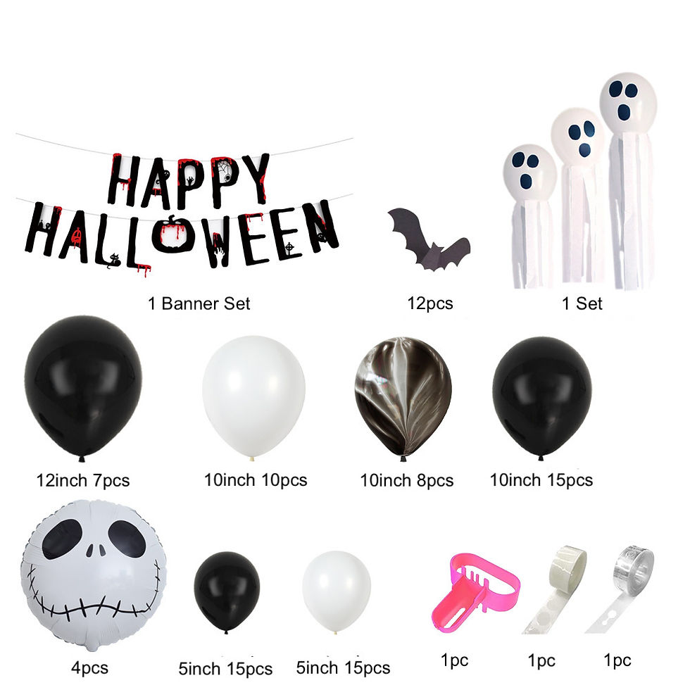 Black & White Halloween DIY Balloon Garland Kit