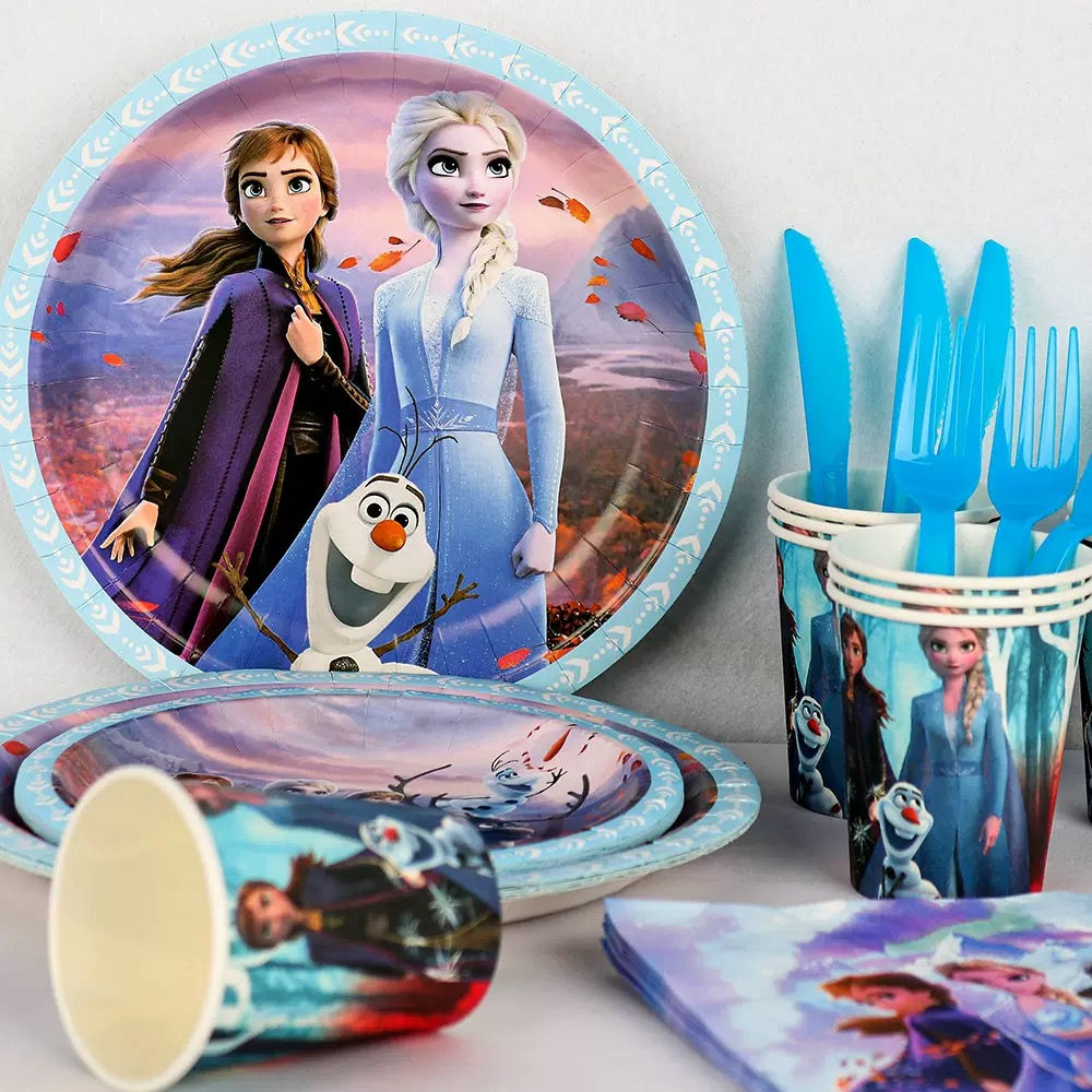 Frozen 2 Elsa & Anna Birthday Party Tableware Set Plates, Cups Napkins