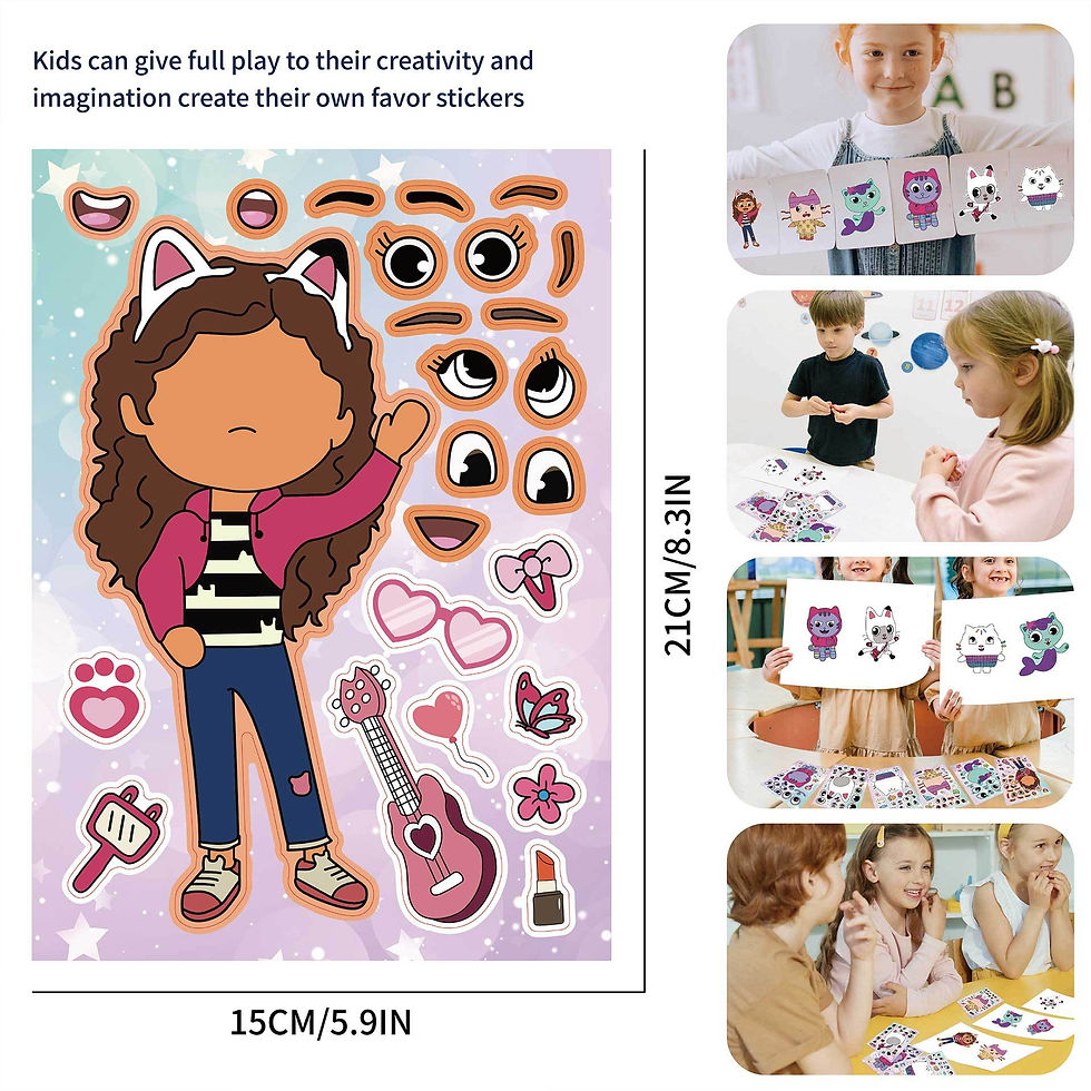 Thumbnail: Gabby’s Dollhouse Make-a-Face Stickers Creative Party Activity