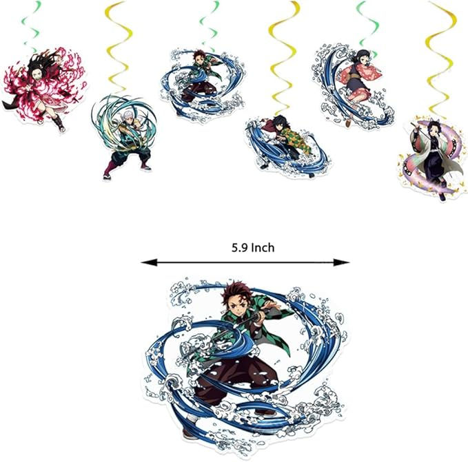 Thumbnail: New Demon Slayer Birthday Party Decoration Banner Balloon Cake Party Set