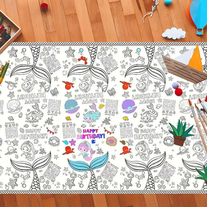 Thumbnail: Construction Vehicle Theme Disposable Paper Tablecloth Birthday Party Decor