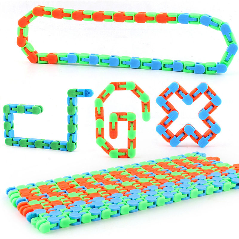 24-Section Folding Chain Fidget & Sensory Toy – 6 Pack