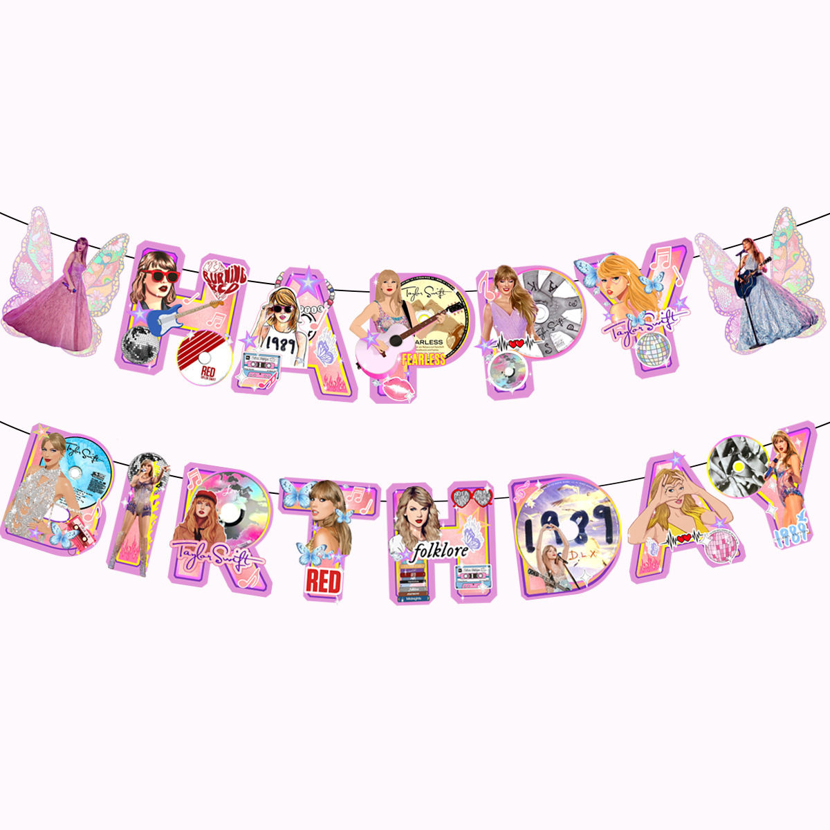 Taylor Swift Swifty Birthday Party Banner Decorations