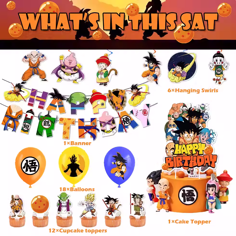 Thumbnail: Dragon Ball Goku Birthday Balloon Party Decoration