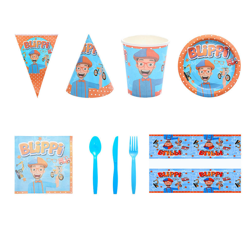 Thumbnail: Blippi Teacher Birthday School Party Tableware Decoration