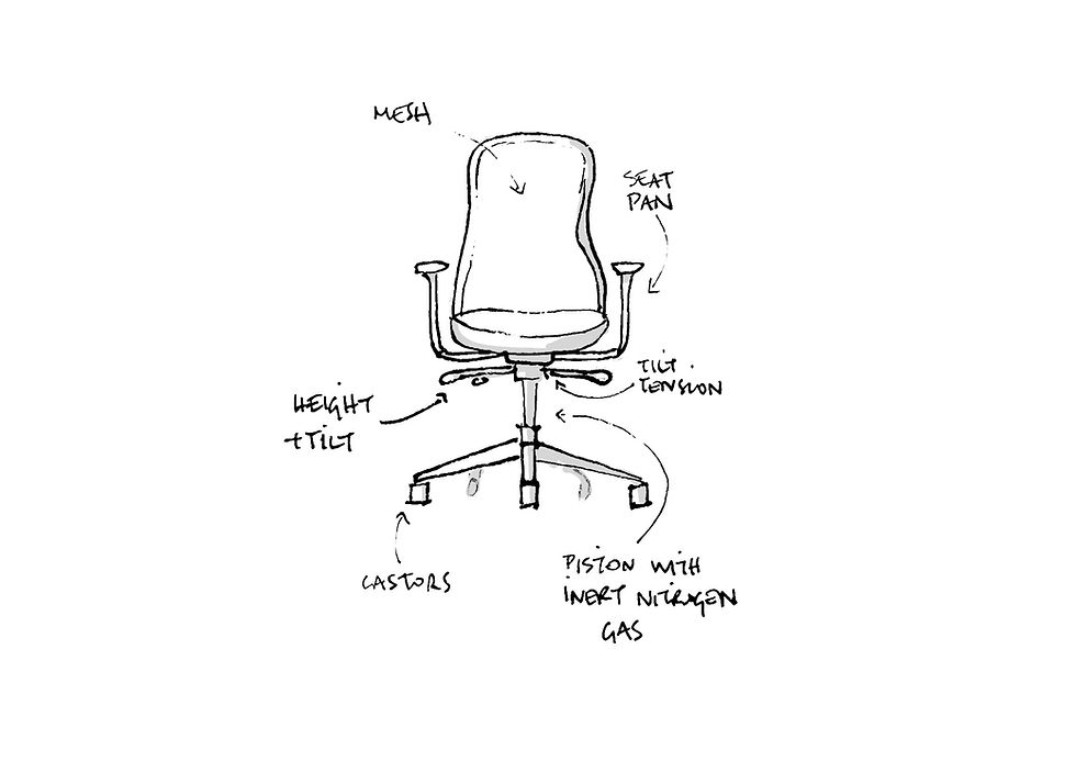 sketch of an office chair
