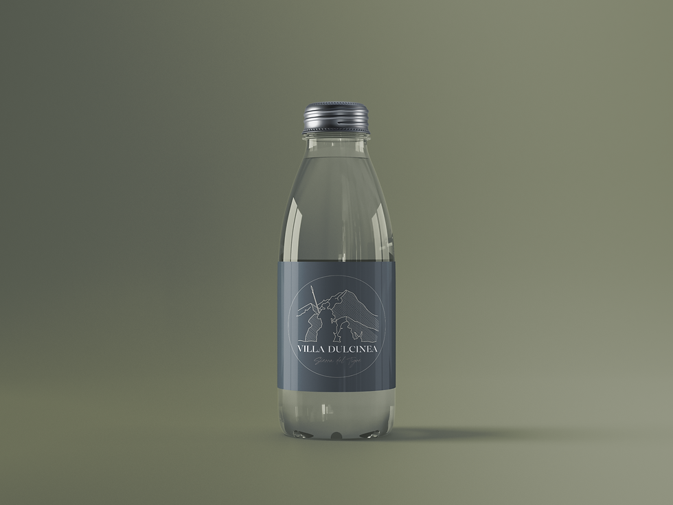 Mini Glass Water Bottle Mockup