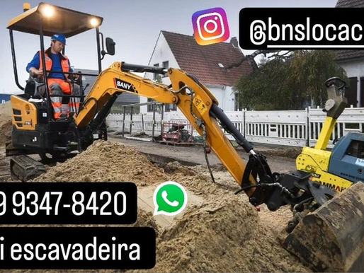 Aluguel de mini escavadeira e rompedor - Salvador e RMS