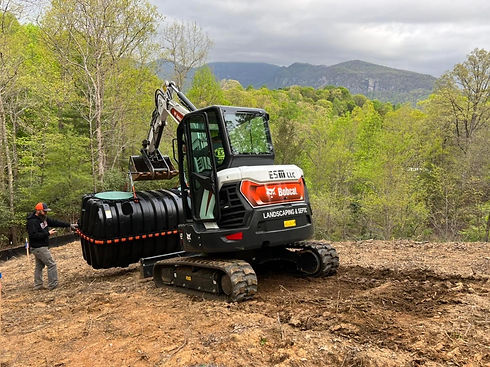 ESM Plastic Septic Tank Installation in Lake Lure NC