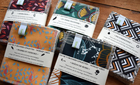 Les lingettes permettent de remplacer la centaine de coton à usage unique que nous utilisons par mois. Ils sont utiles pour les adultes, enfants et nourrissons, afin de tendre vers le zéro déchet.
