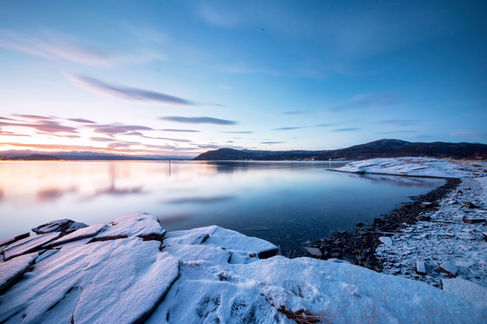 Norvège neige froid fjord