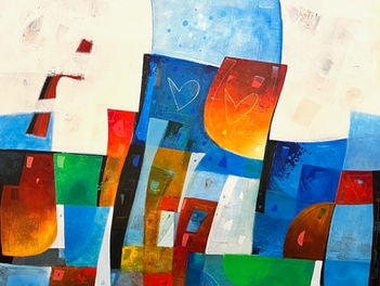 Manuel Malesani | Senza titolo | 100 x 100 | Acrilico e acquerello su tela