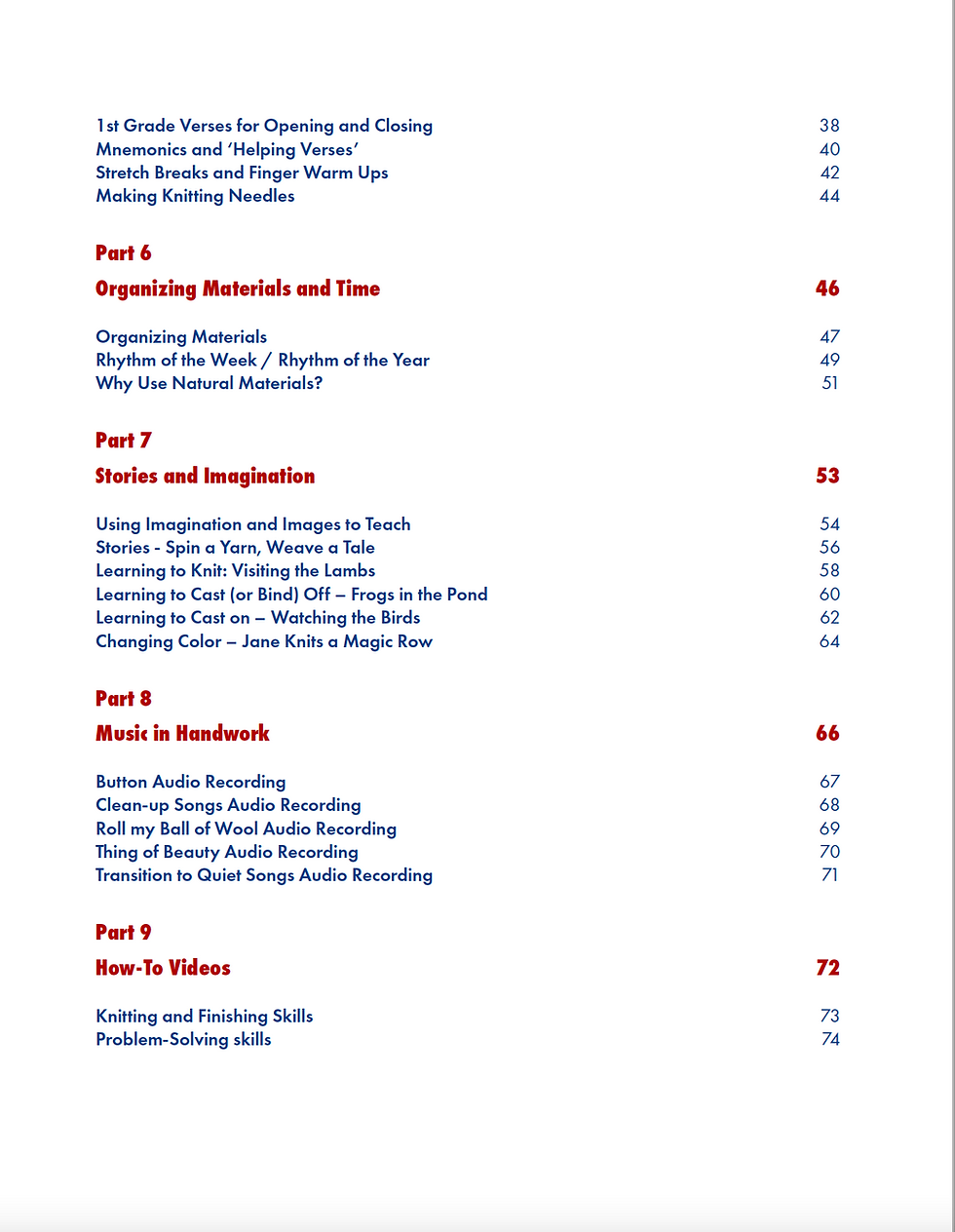 Thumbnail: 1st Grade Handwork Curriculum Guide