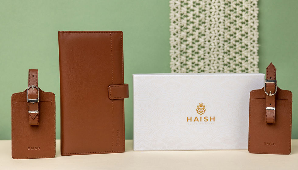 Leather luggage tags and Wallets